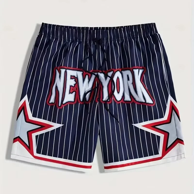 2026 Summer Men New York Shorts Kids Fashion Hawaii Beach Shorts Boys Colorful Shorts Adult Casual Short