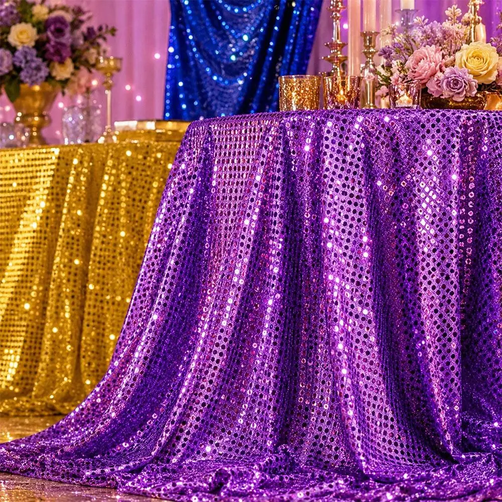 Fashion Shiny Sequins Sequin Fabric 100cm*110cm DIY Mesh Fabric Decor Material Stage Costume