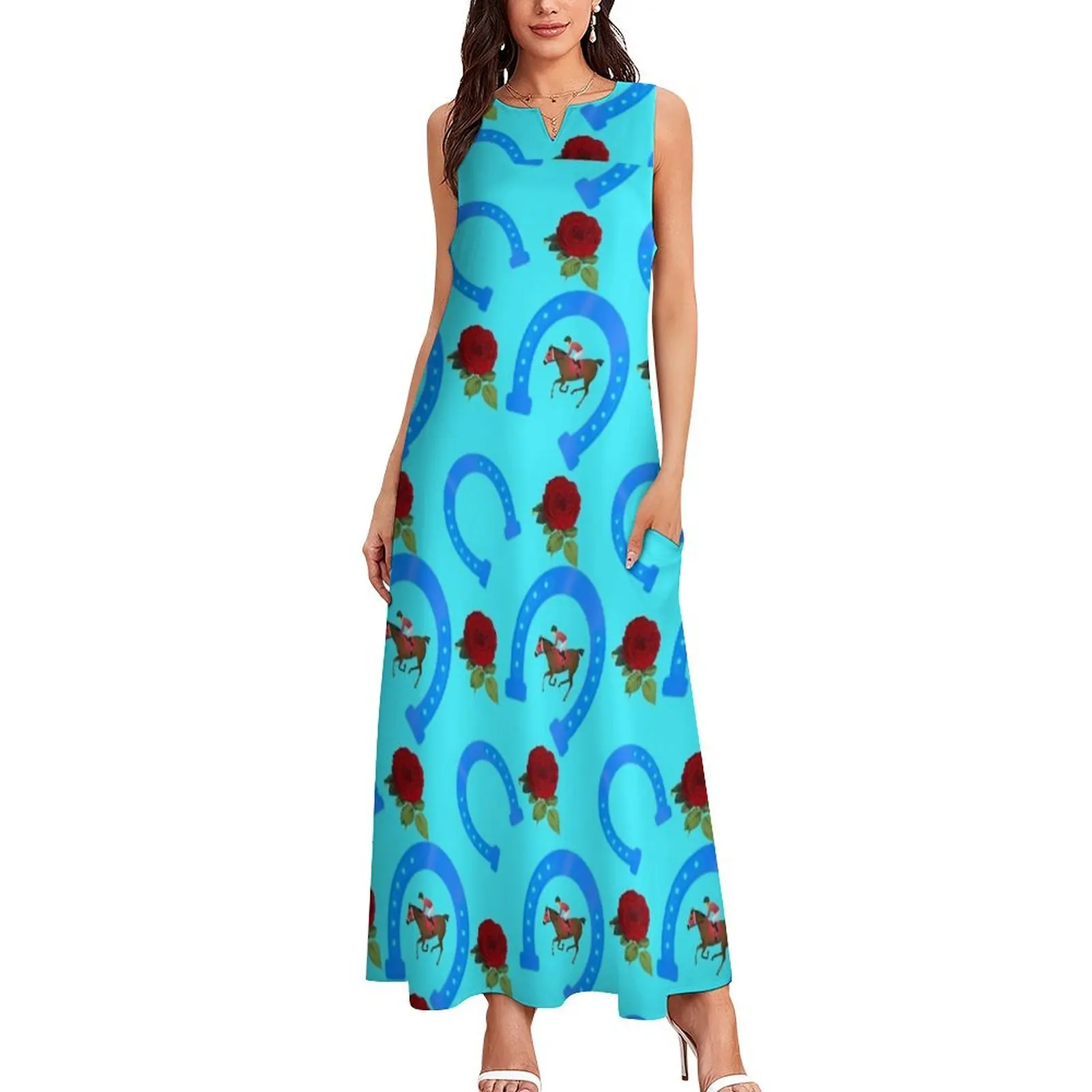 Kentucky Derby Pattern Long Dress long dresses for women dresses summer luxury woman party dress Dress