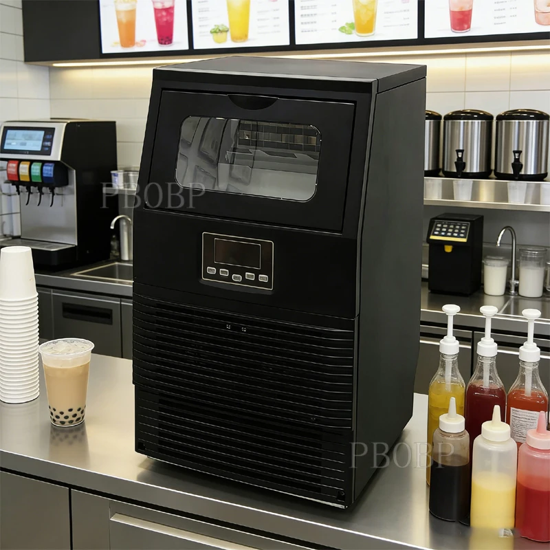 Refrigerant Large LCD Display with Filter 50kg Commercial Electric Ice Maker for KTV Coffee Milk Tea Shop Bar Restaurant