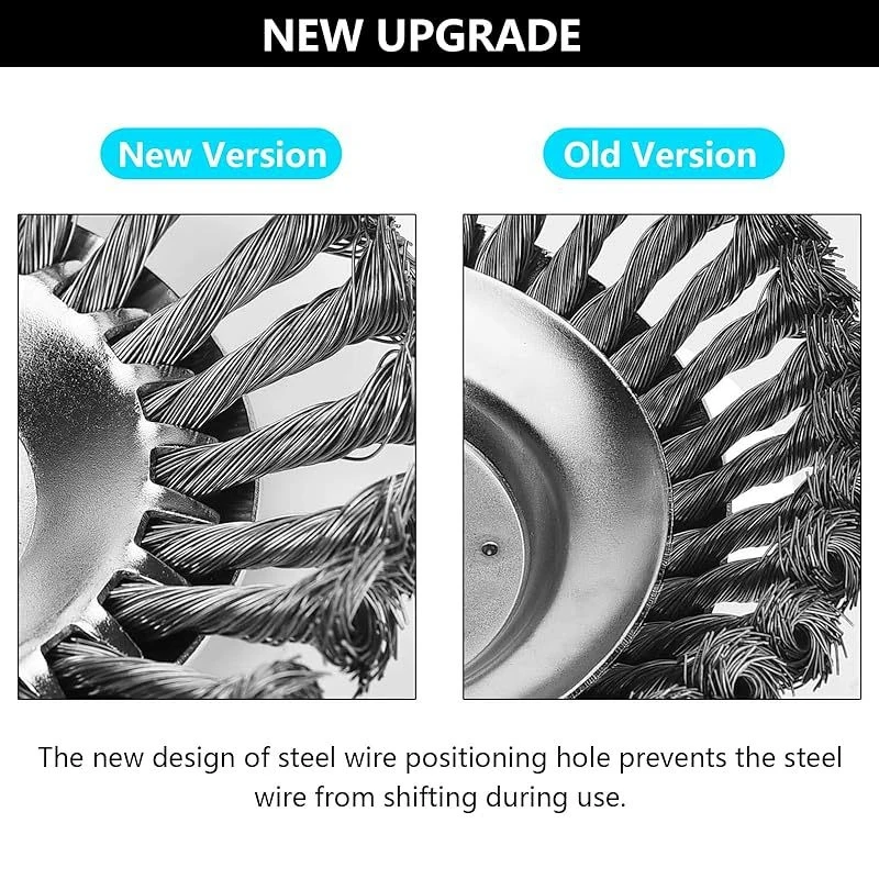 8 Inch Wire Brush Blade, Multi-function Cutter with Universal Adapter Kit, Grass Trimming & Rust Stripping Accessory
