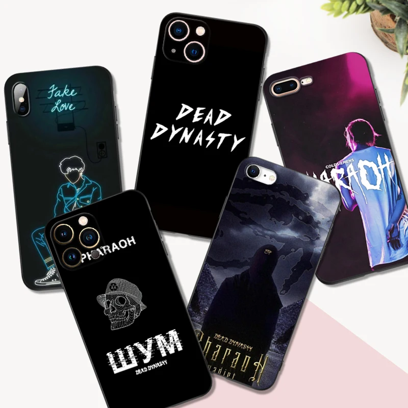 Аксессуары для iphone14 13 12 11mini pro MAX 5 черный чехол ТПУ se 2020 6 6s 7 8 plus x 10 XR XS Обложка русский рэпер Фараон