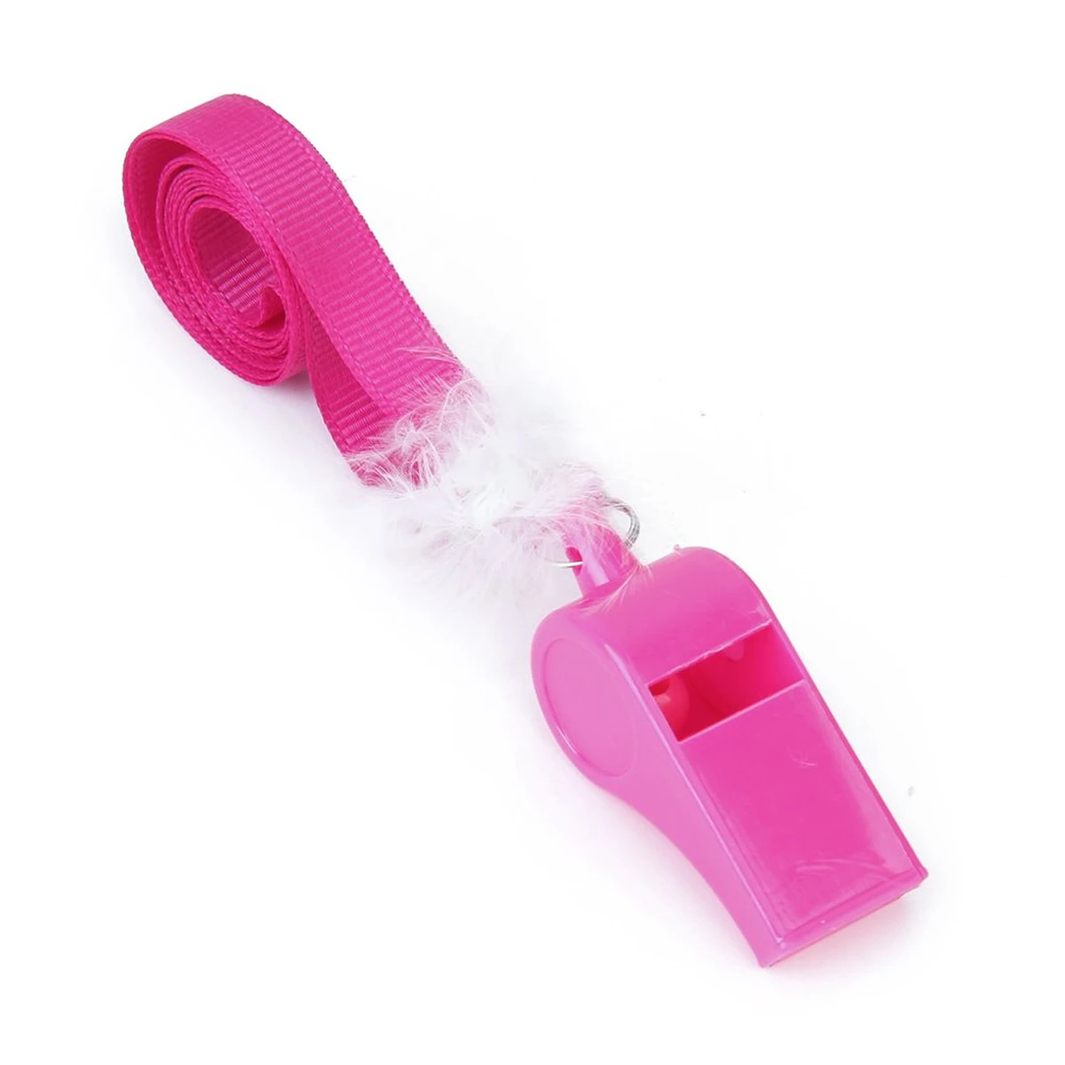 

10pcs Party Whistles Plastic Noise Maker Rosy Color Compact Light With Sling Carry Multifunctional For Outdoor Camping Adventure