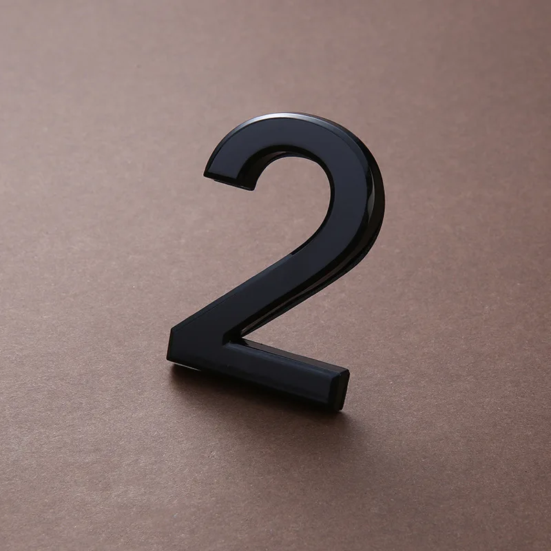 7cm house number digital sign hotel room number plating 3D resin house white black number digital signage door paste plate