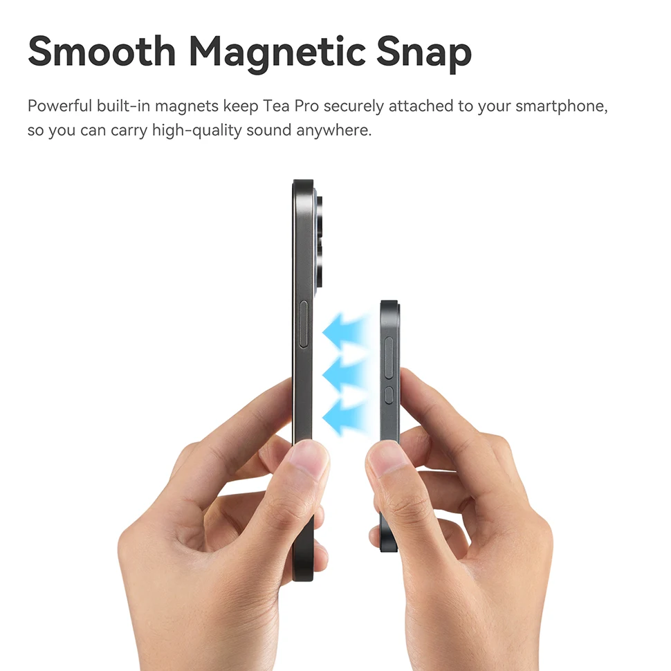 Amplificatore per cuffie portatile Khadas Tea Pro con display magnetico/0,95"/BT5.4/2100mAh/ESS ES9039Q2M, supporto PCM 768/DSD 512/3.5/4.4mm