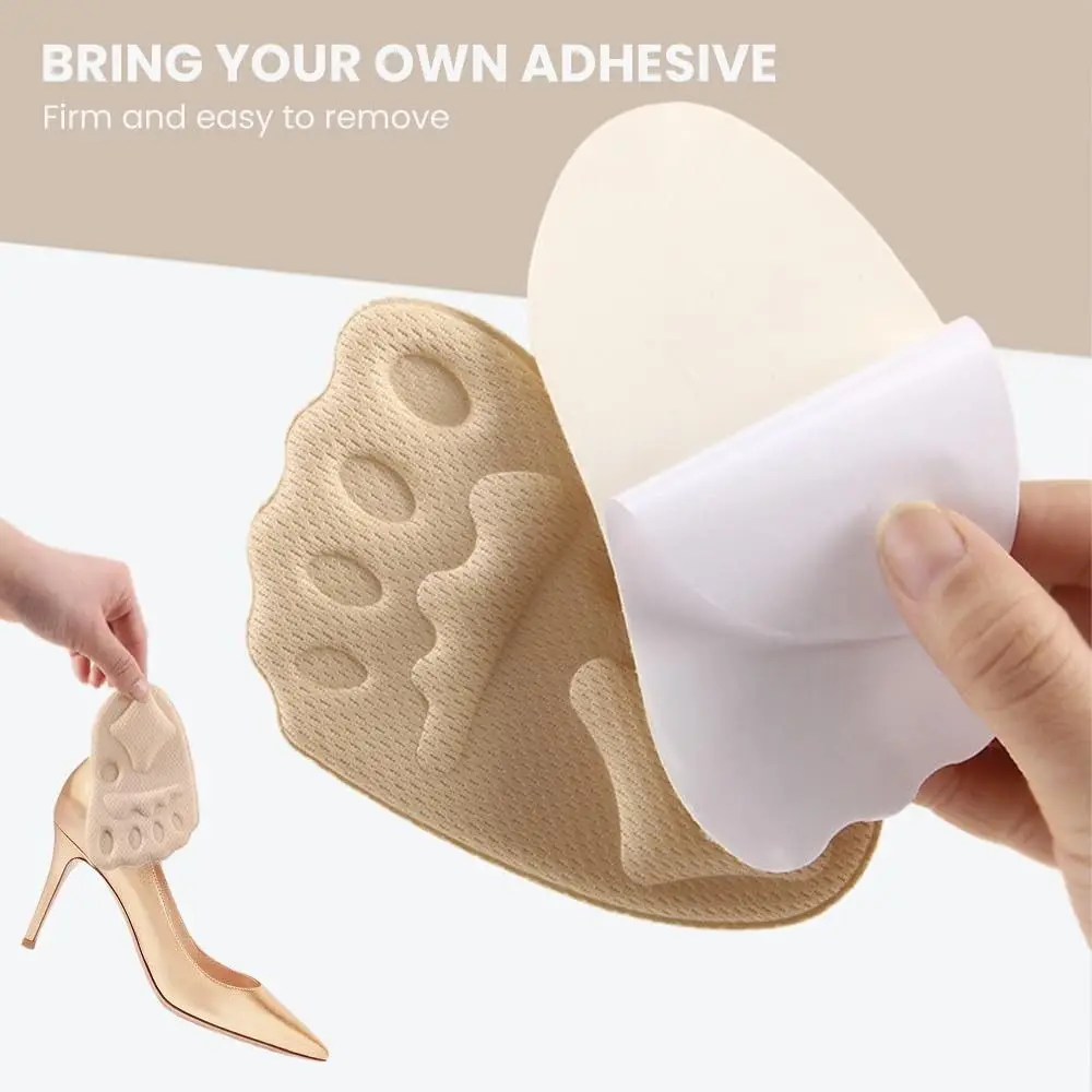 Soft Sweat Absorption Metatarsal Foot Pads Foot Protector Non-Slip Pain Relief Insoles Thickening Half Insole Women