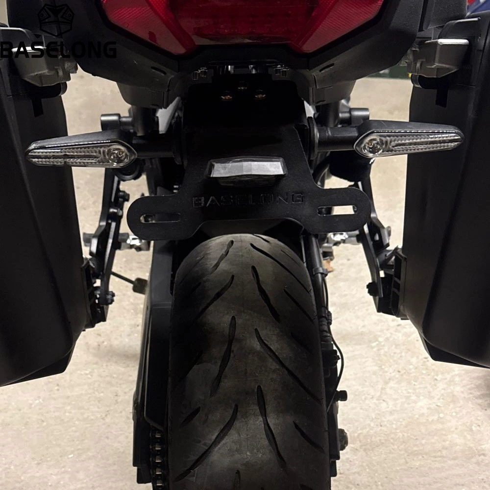 License Plate Holder Rear Short Tail Stock Light Holder Bracket Kits For Kawasaki KLE 500 / SE KLE500 KLE500SE 2026-2027-2028