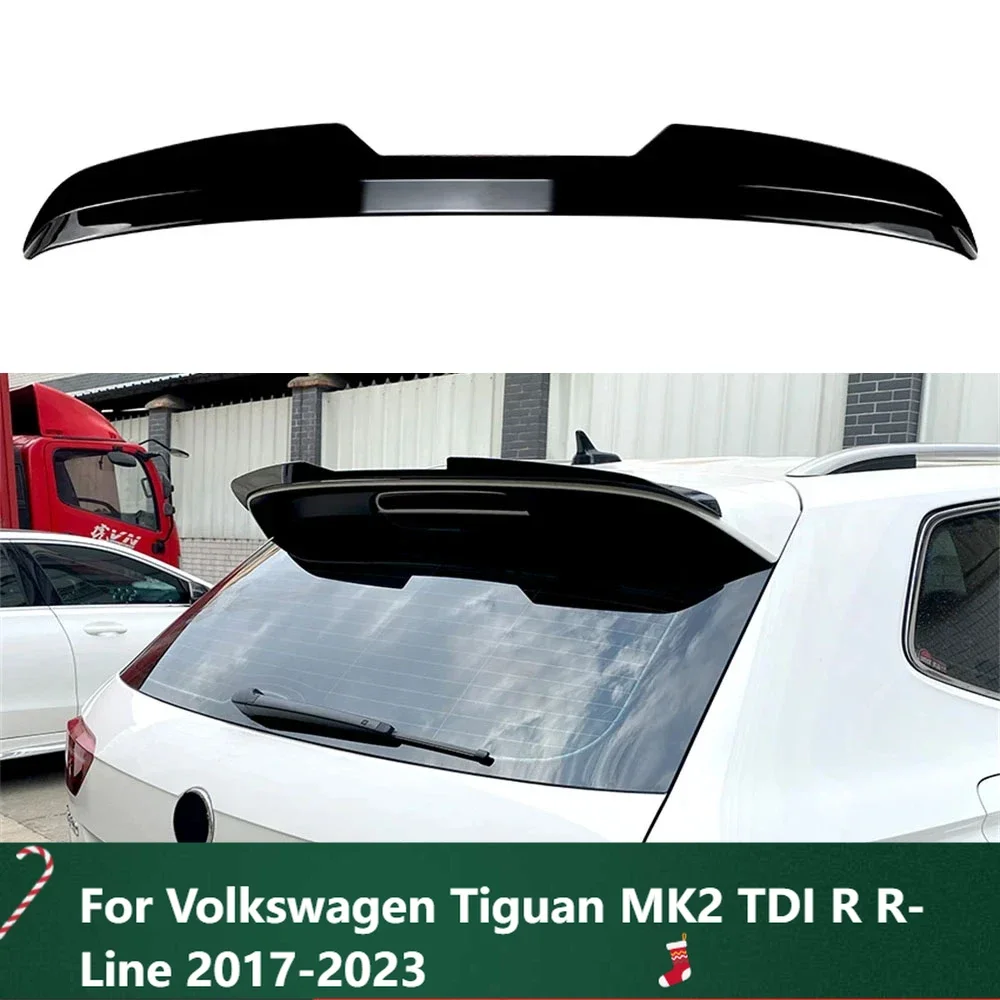 

New！For Volkswagen Tiguan MK2 TDI R R-Line 2017-2023 Tuning Car Rear Roof Spoiler Wings Rear Trunk Splitter Diffuser Glossy Body