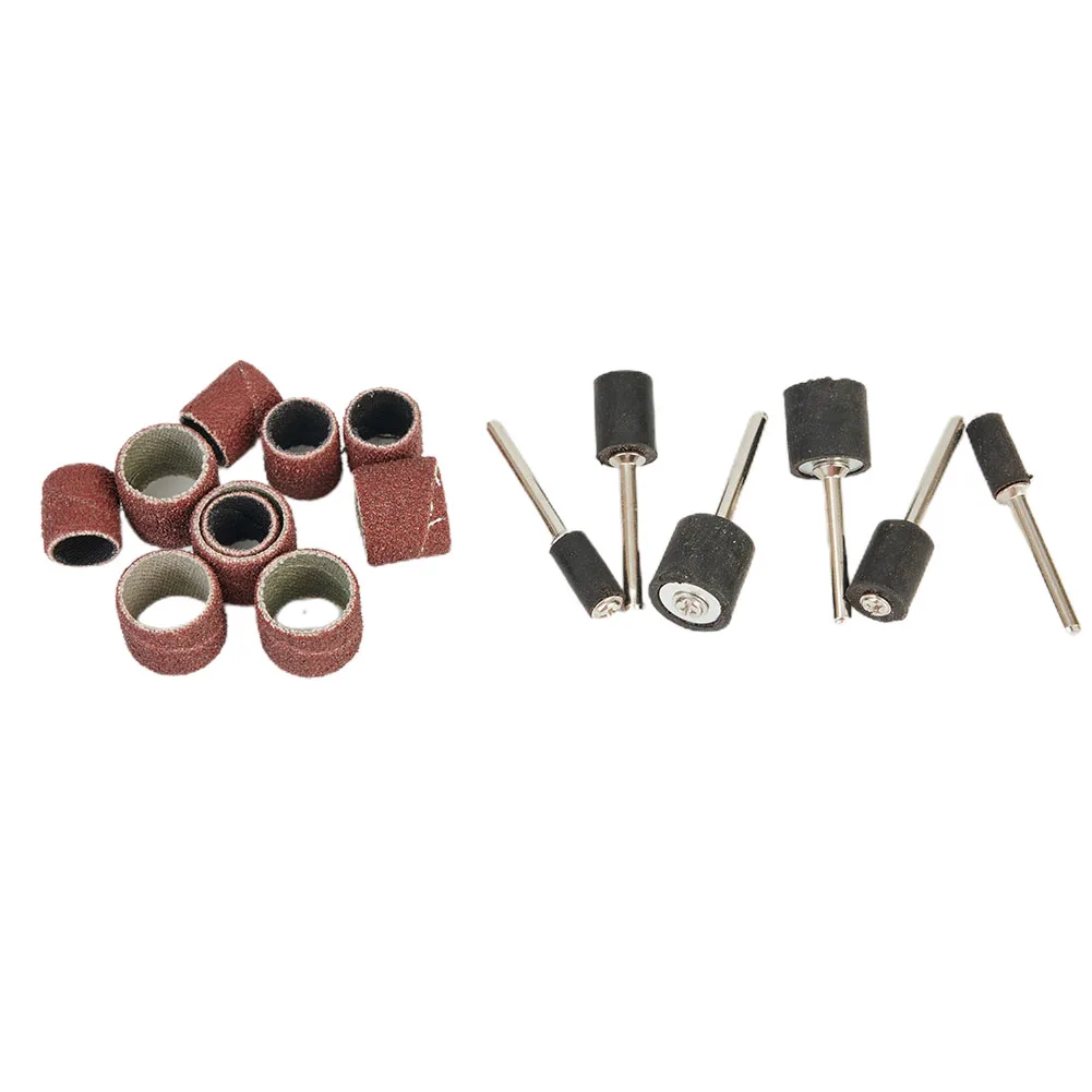 

1/2in 3/8in 1/4in Sanding drum 1/8\" shank 51pcs/set For wood metal plastic Kit Mandrel Pad Rotary Tool Practical