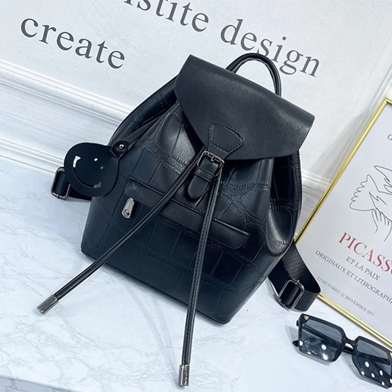 Women Backpack Rucksack School Book Laptop Bags Satchel Real Cowhide Designer Female Genuine Leather Daypack Bag