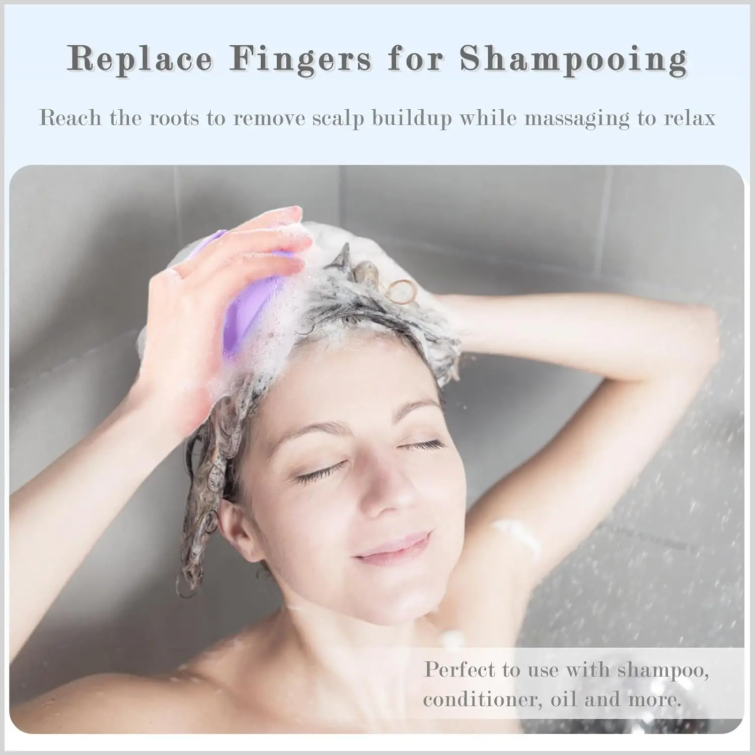 Hair Care Set Refillable Fine Mist Spray Bottle & Soft Silicone Scalp Massage Shampoo Brush Portable Travel Hair Scalp Care Kit view 5