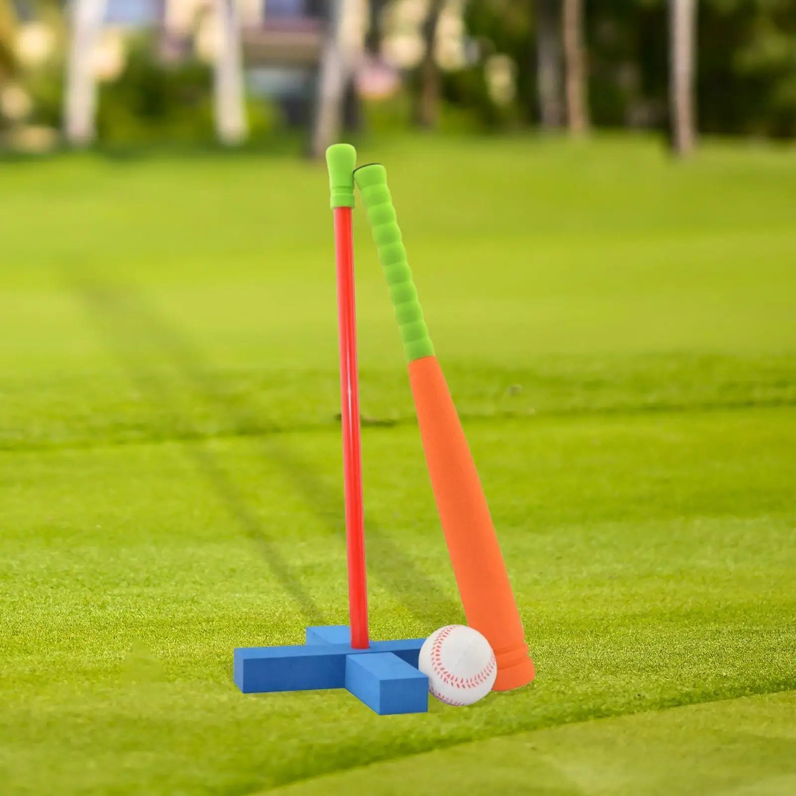 Juego de bate de béisbol para niños, juego de bate de Softbol con pelota en T, juguete interactivo antideslizante