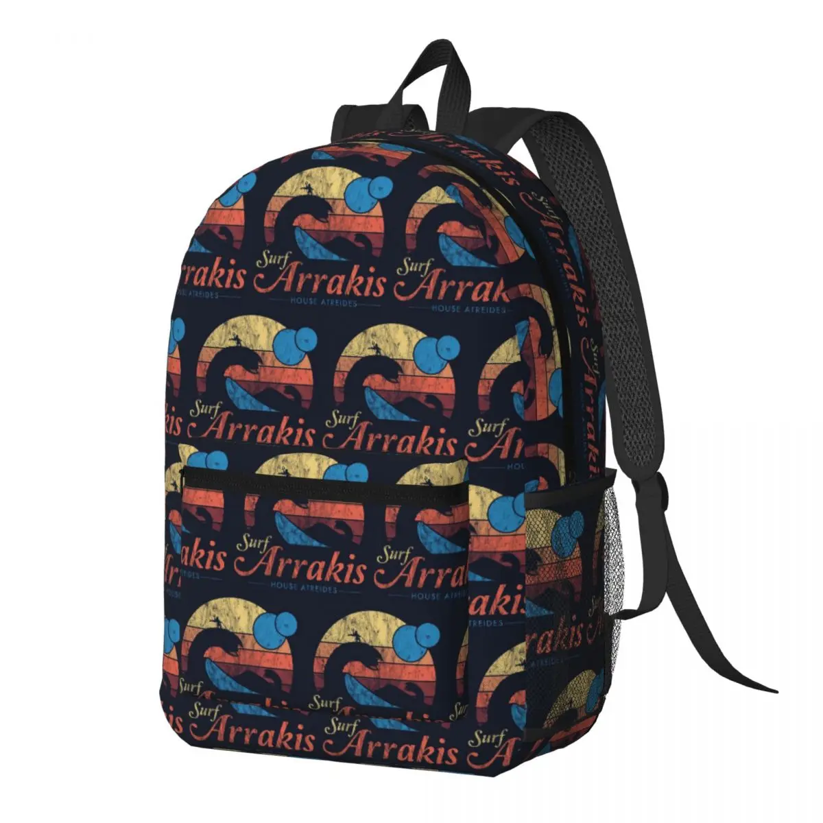 

Visit Arrakis Distressed Surf Dune Sci Fi Backpack Daypack Large Capacity Kids BookBag School Bag Shoulder Bags for Men Women