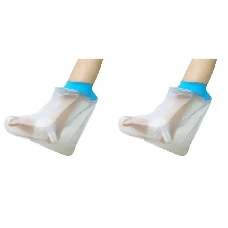 2X Reusable Soft Silicone Ozones Limb Bag Legs & Feet Bath Bathing Waterproof Cover Foot