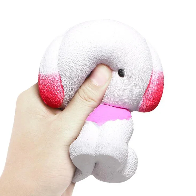 New Kawaii Cute Scarf Dog Soft Bouncing Slow Rebound Decompression Toy Squeeze Toy Slow Rise Children's Decompression Toys