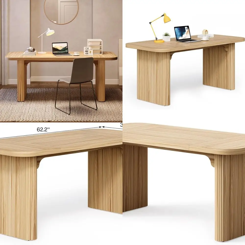 

5ft Large Office Desk with Textured Base, Ideal for Home Office and Conferences