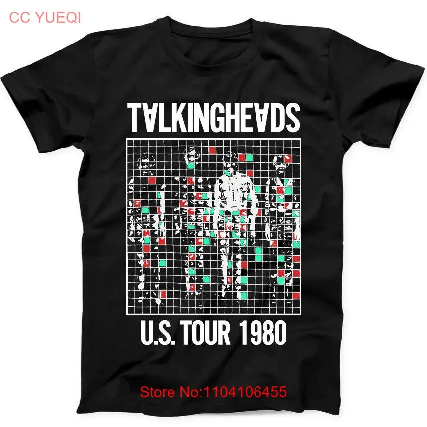 Talking Heads US Tour 1980 Punk Rock Poster Music Gift Black Tee T Shirt 209