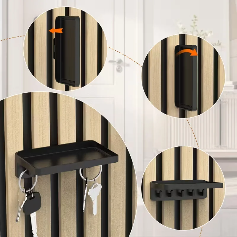 Crochet de planche insonorisant mural 2 pièces, en plastique, est robuste et pas facile à casser, adapté aux bureaux, etc.