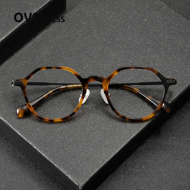 

2026 Acetate Titanium Glasses Frame Men Vintage Retro Round Eyeglasses frames Women male full Spectacles High Quality Eyewear
