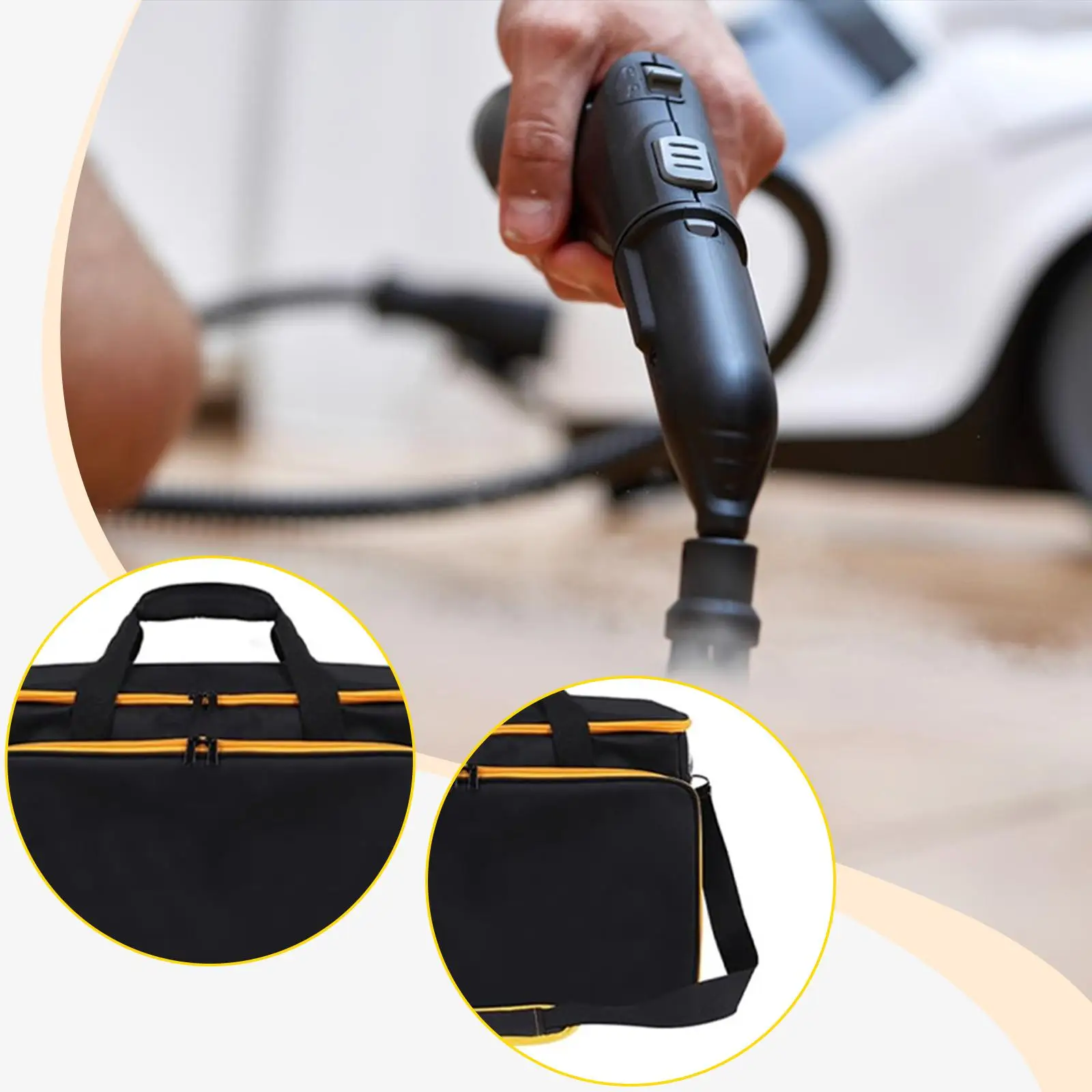 Steam Cleaning Machine Carry Bag Protective Cover Accessory with Detachable