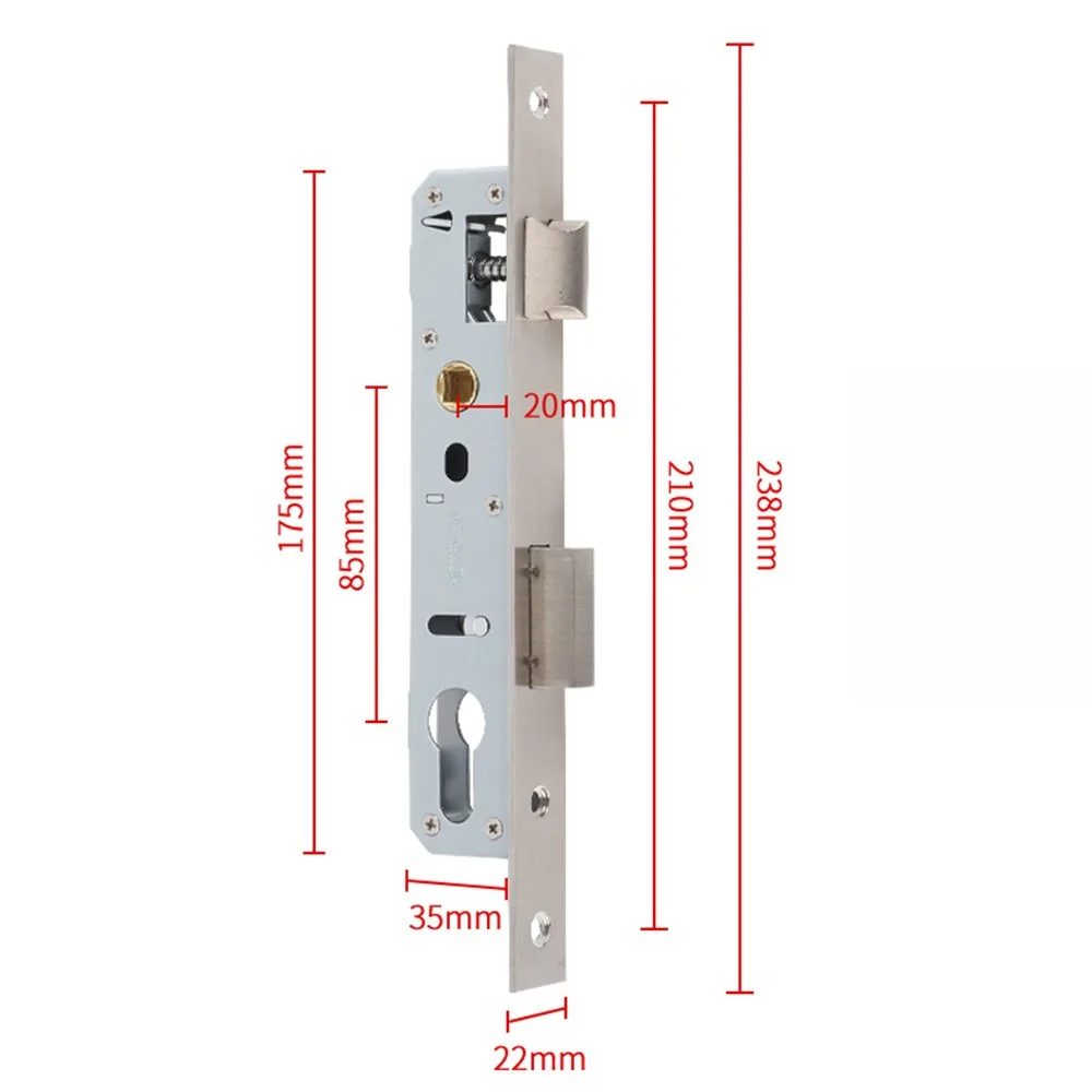 Serrure de porte universelle en aluminium 8520/8525/8530/8535, corps de serrure simple et multipoint