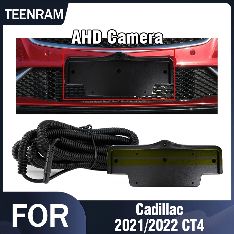 

TEENRAM for Cadillac 2021/2022 CT4 AHD 1080P Car Front View Camera Night Vision Fisheye 150° Lens OEM Vehicle Camera Waterproof