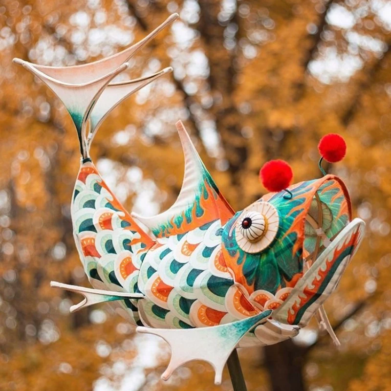 Fish lantern handmade embroidery material high-end Mid-Autumn Festival lantern