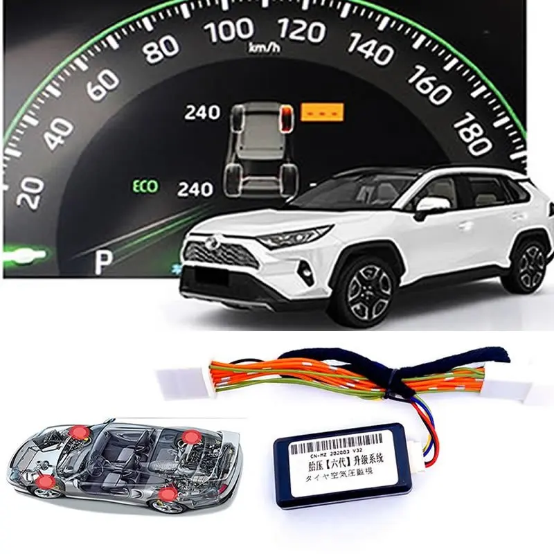Dla Toyota Rav4 2019 2020 Xa50 Inteligentny samochód TPMS System monitorowania ciśnienia w oponach Cyfrowy wyświetlacz LCD na desce rozdzielczej Automatyczny alarm bezpieczeństwa