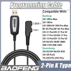 Baofeng USB Programming Cable UV-21 18Pro 17Plus V2 Quansheng UVK5 UVK6 TG-UV2 Programming Cable CD Software Radio Accessories