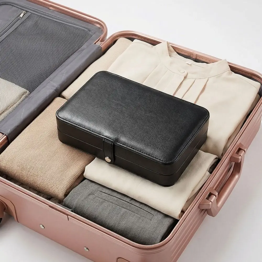 

High Capacity Jewelry Storage Box Solid Color Anti-Oxidation Jewelry Display Case Exquisite Dust-proof Necklace Storage Case
