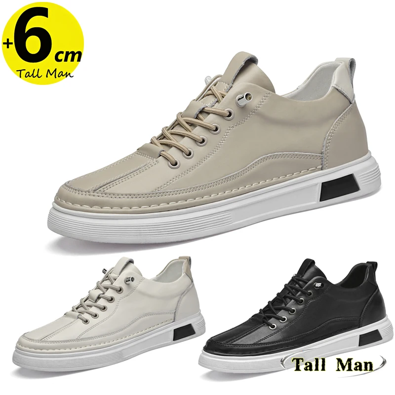 

Man Lift Sneakers Men Booster Shoes Elevator Height Increase Insole 6cm Sports Plus Size 38-44