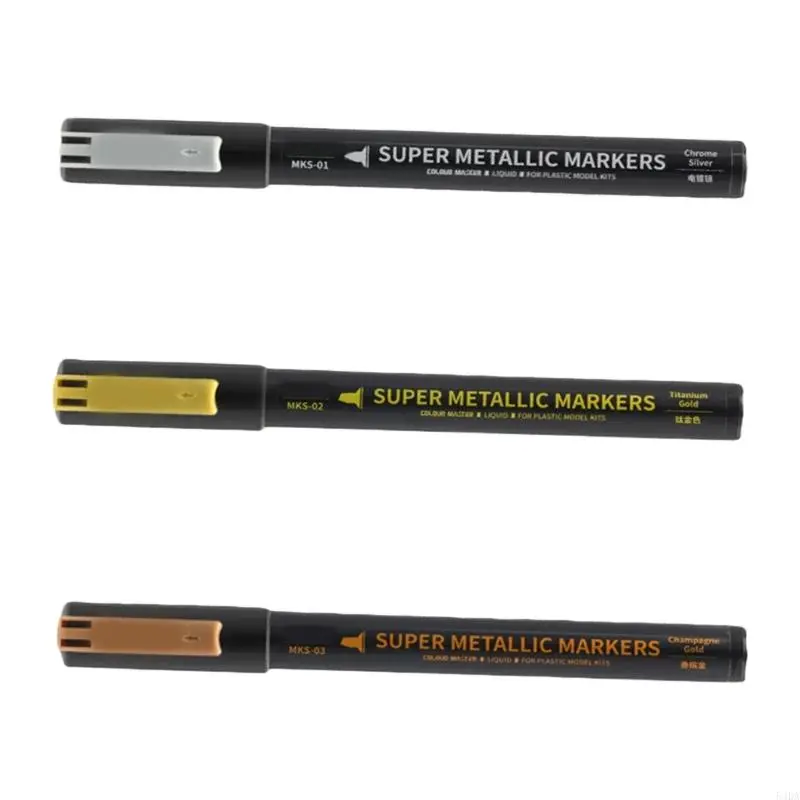 

54DA Bright Color Paint Pens Metallic Marker Brush Pen для длительных модельных поверхностей для ремонта царапин