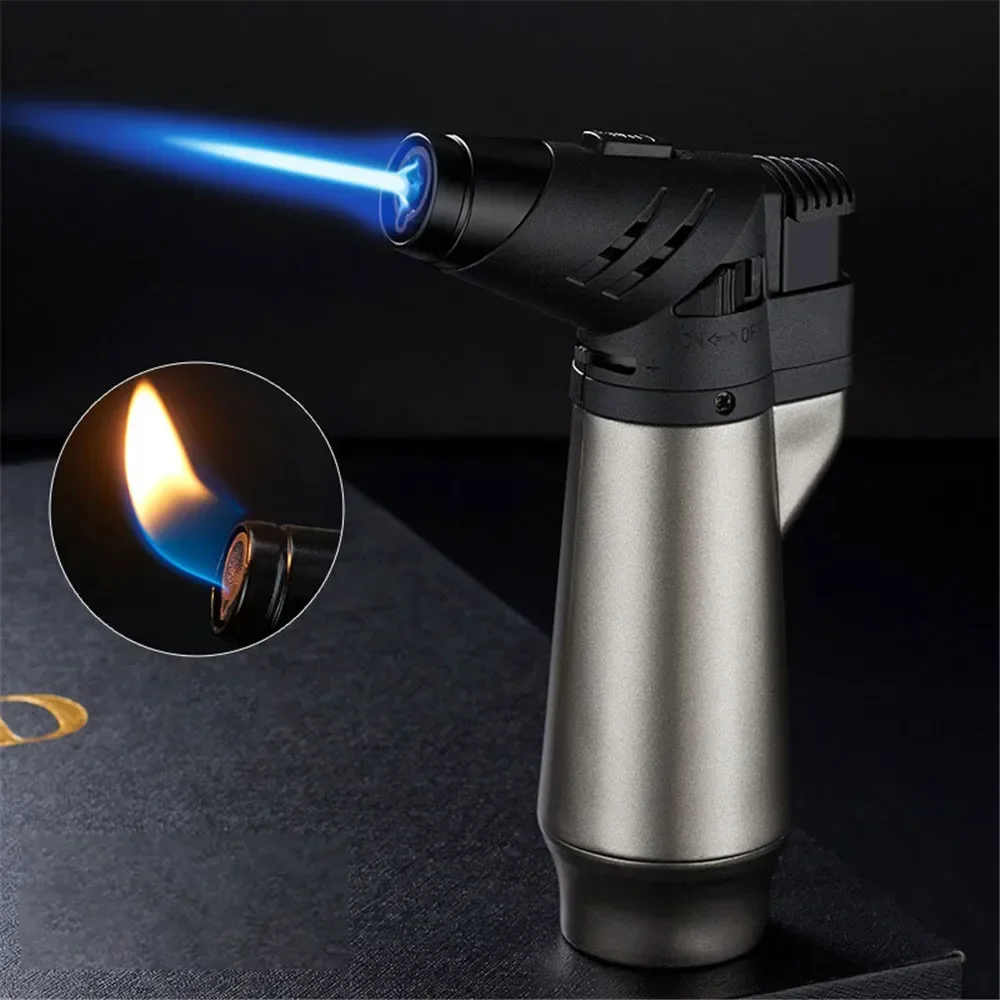 2 In 1 Windproof Turbo Gas Lighters Welding Torch Kitchen Cooking Baking Outdoor BBQ Adjustable Jet Flame Gun Cigar Lighters