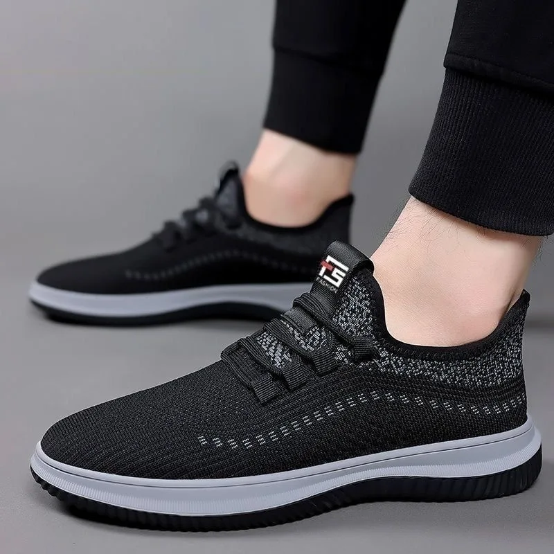 Men's Breathable Casual Shoes Fashion Mesh Thick Sole Footwear Non-slip Lightweight Daily Sneakers Zapatillas De Deporte