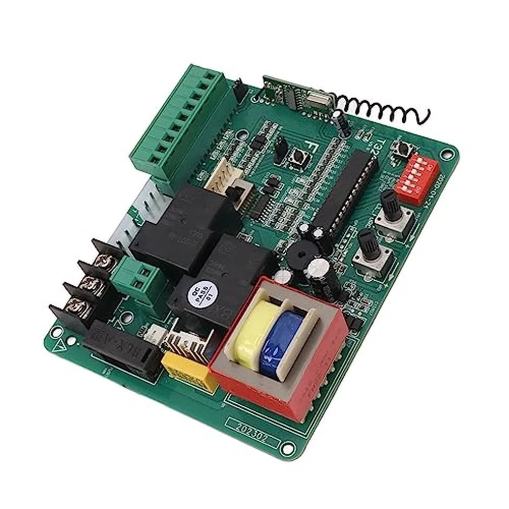 Sliding Door Motor Controller Board 220V with LED Status Lights Remote Compatibility and Safety Reverse Design