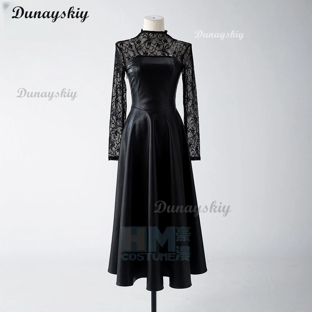 Ms. Osaragi Cosplay Anime Sakamoto Days the Order Member Osaragi Black PU Dress Roleplay Girls Outfit Halloween Party Customized
