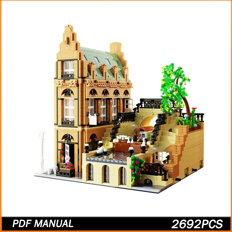 

2692Pcs MOC Building Block MOC Street View Series Canal Lock Model Brick Toys Particle Creative Education Birthday Gifts