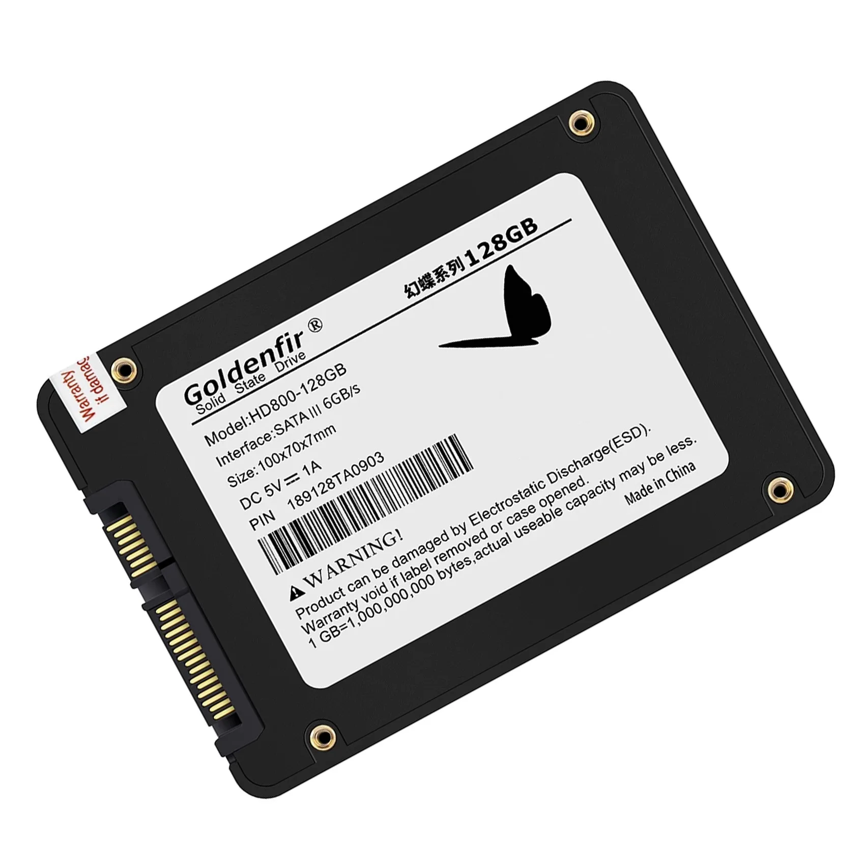 ULBS Goldenfir SSD SSD 2.5 Inch SATAIII Built-In Solid State Drive For Server Desktop Laptop Universal Black