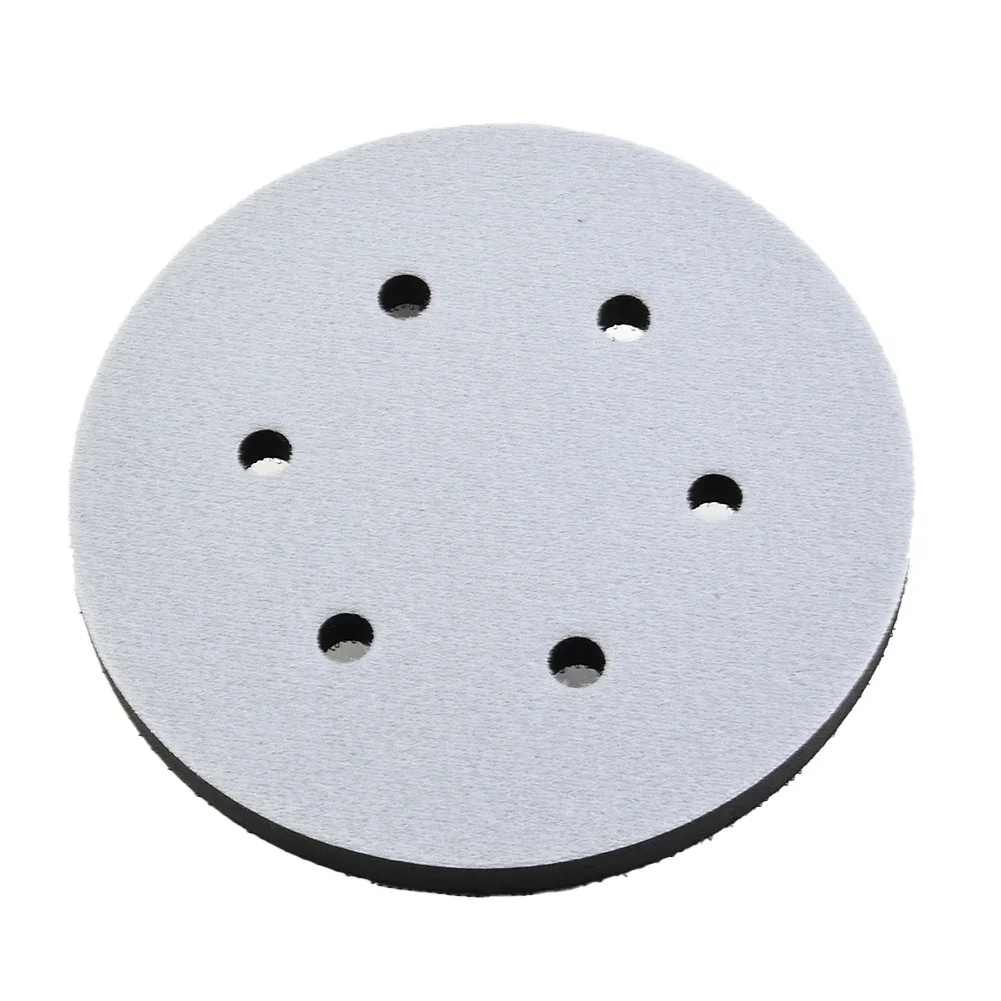 1pc 6in Soft Interface Pad 150mm 6Holes Ultra-thin Interface Pad For Sanding Pad Hook And Loop Sanding Disc Sponge Grinding Tool