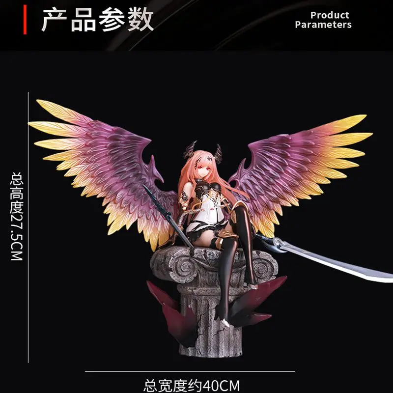 29cm Rage Of Bahamut Olivia Figurine Pvc Material Dark Angels Dragon Knight Handmade Model Desktop Ornament Collection Toy Gifts