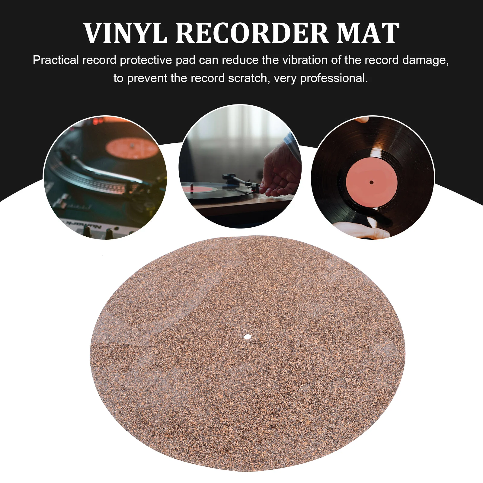 

Premium Cork Turntable Mat Soft Record Pad For Phonograph Disc Player Vibration Protection Home Use High Friction Anti