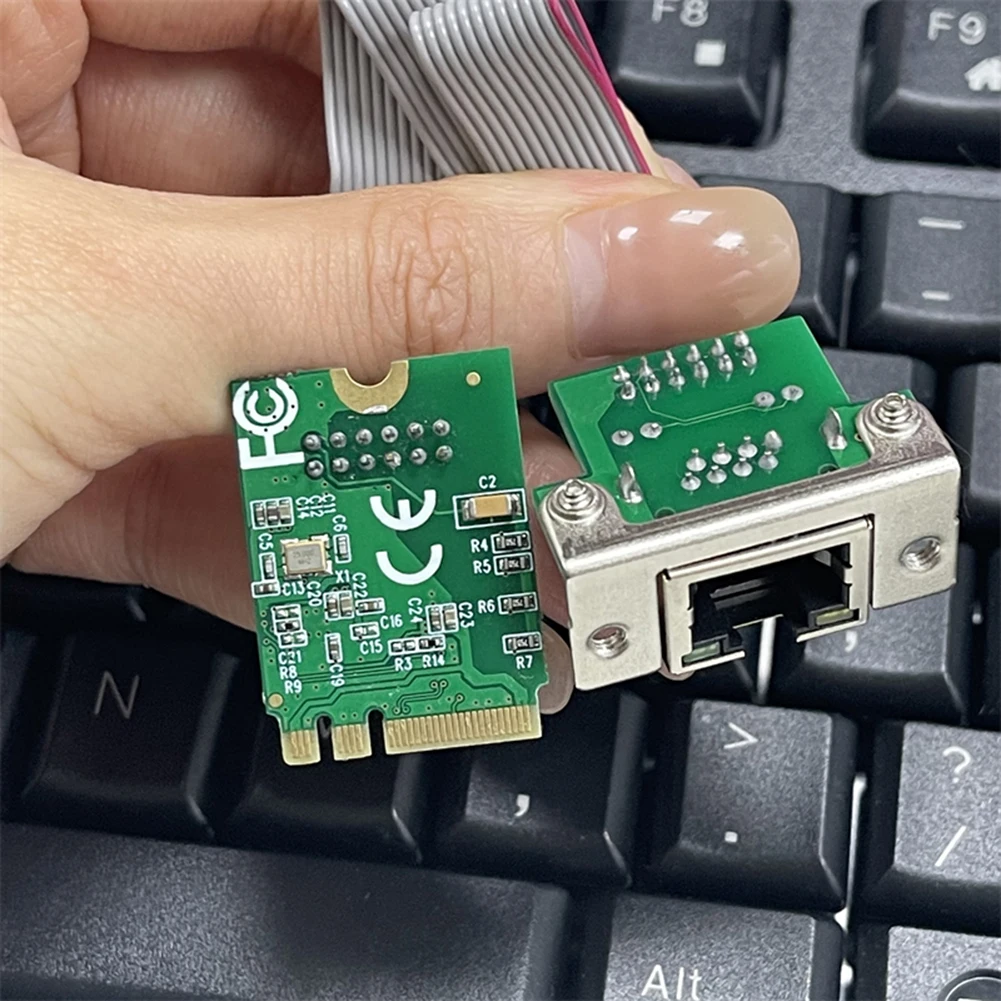بطاقة شبكة M.2 10/100/1000Mbps M.2 RJ45 LAN محول منفذ واحد RJ45 بطاقة شبكة إيثرنت للكمبيوتر المكتبي لنظام التشغيل Windows Linux #4