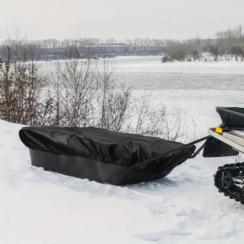 Robuste Schlittenabdeckung zum Eisfischen und Snowboard – geeignet für kleine/mittlere Schlitten, Winter-Aufbewahrungsabdeckung mit winddichtem Schild