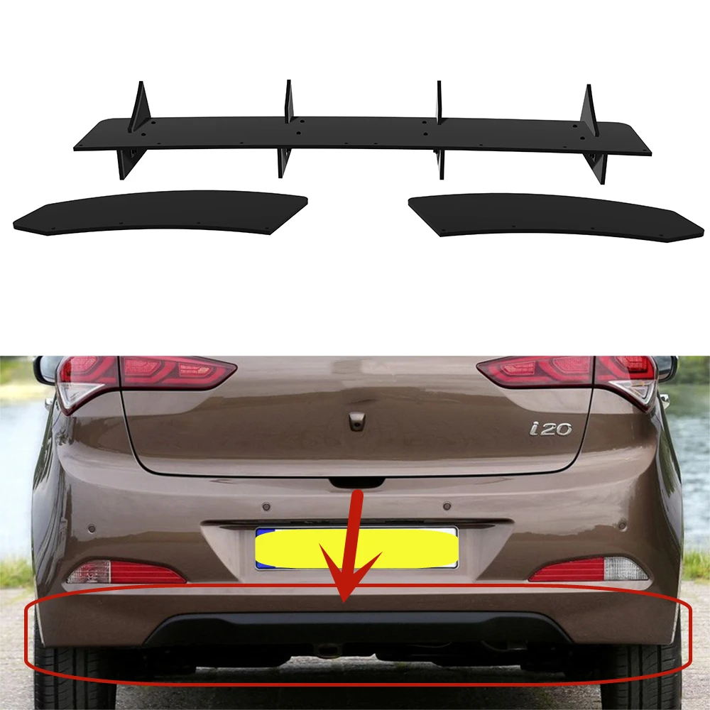 

For Hyundai I20 Standard 2015-2018 Fin Diffuser Rear Bumper Lips Spoiler Splitter Body Kit Accessories