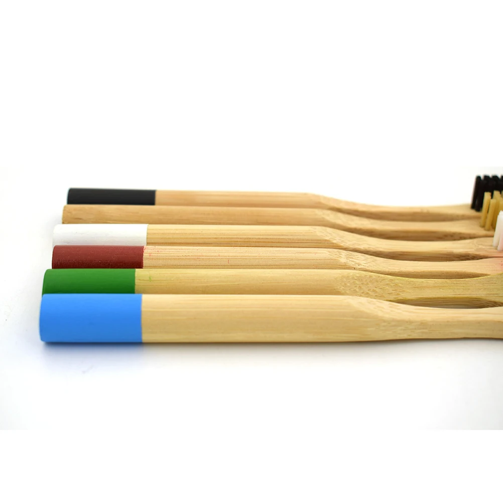 

Soft Bristles Bamboo Toothbrush Biodegradable Eco-Friendly Ergonomic Design Handle Bamboo Storage Tube Black
