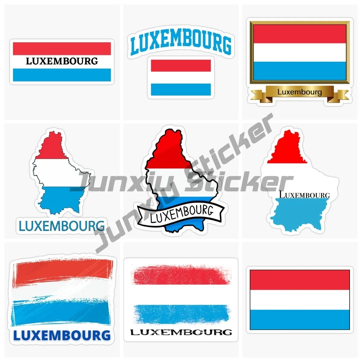 

Motorcycle Decal Luxembourg Topographic Map Flag Ellipse Code Flag Car Sticker Accessories Vinyl Self Adhesive Car Sticker