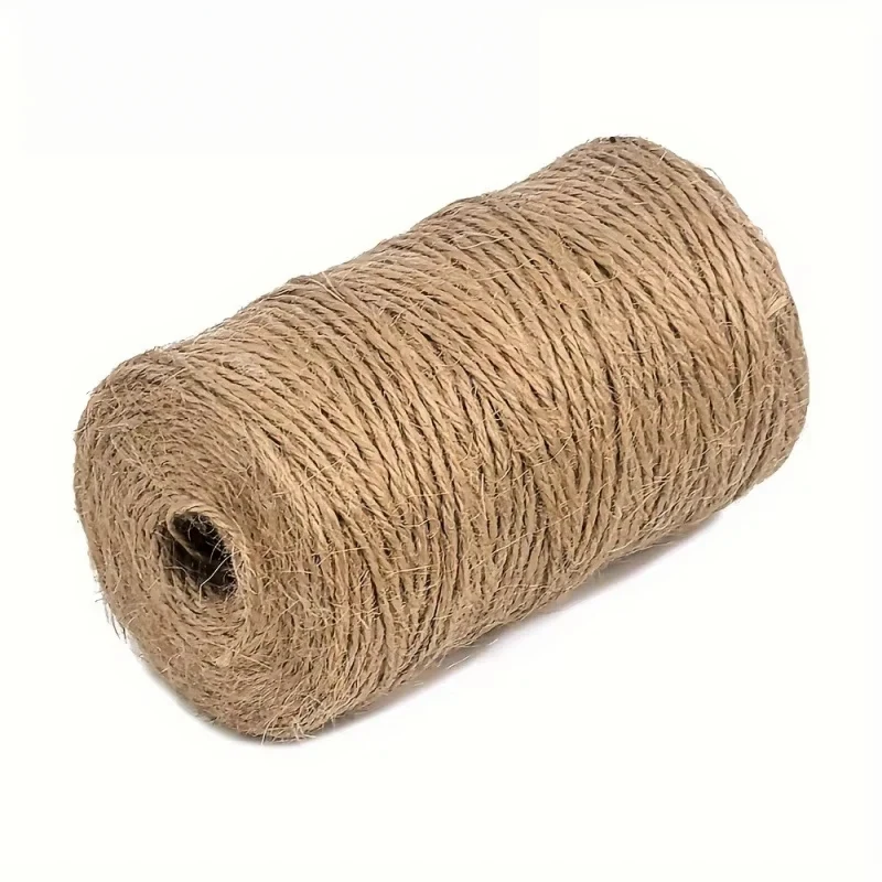 Generische, robuste 2mm 328 Fuß Jute-Gartenschnur Pflanzenbinder für Kletterpflanzen, Tomaten, Floristik, DIY, Stricken, Häkeln