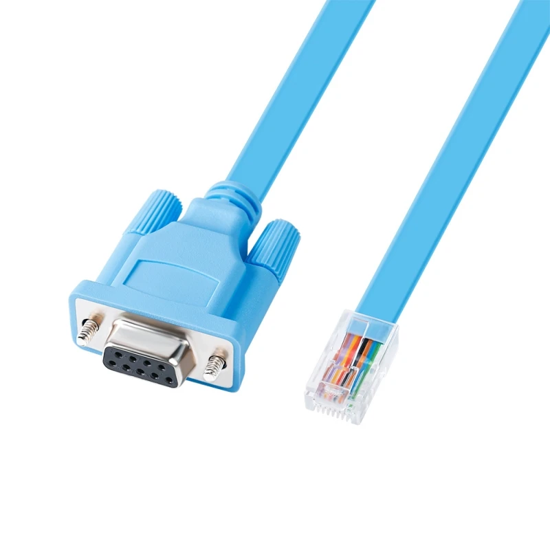 DT-6556 Rete Ethernet RJ45 a porta seriale femmina RS232 DB9 Cavo console 1,8 M Blu