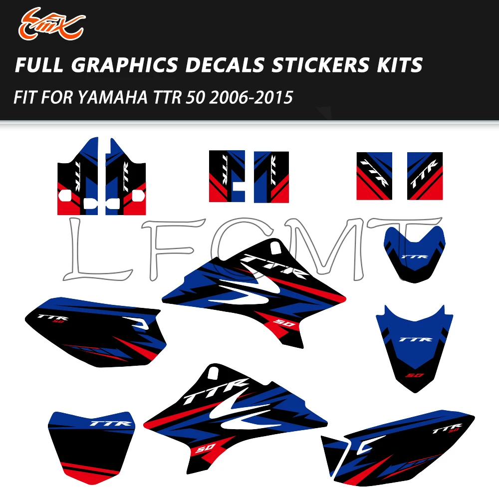 

Motorcycle Fairings Graphics Decal Stickers Kits Fit for Yamaha TTR50 TTR 50 2006 2007 2008 2009 2010 2011 2012 2013 2014 2015