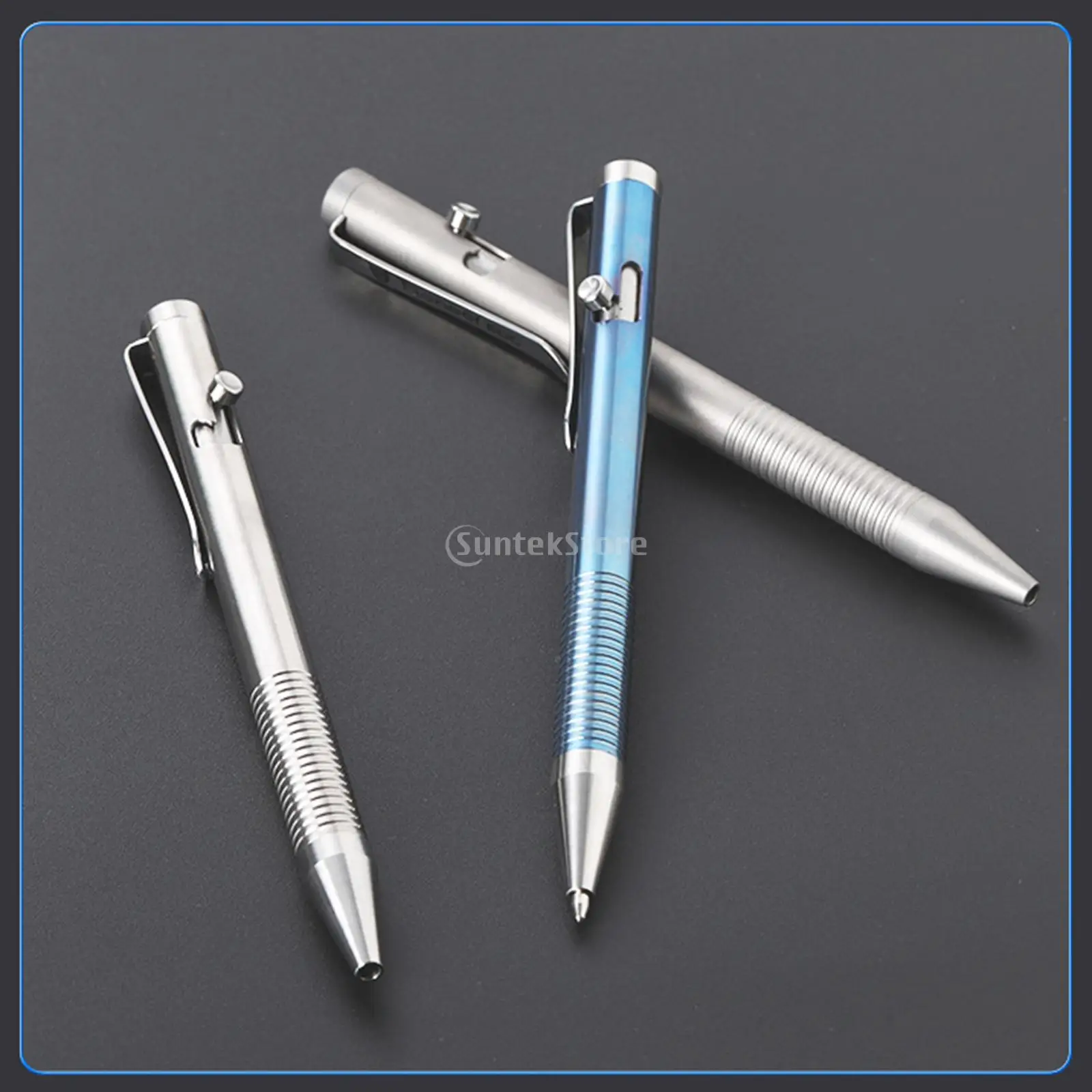 Luxury Bolt Action Pen Titanium Alloy G2 Compatible Rollerball Pen Retractable Ballpoint Pen for Office Professional Business